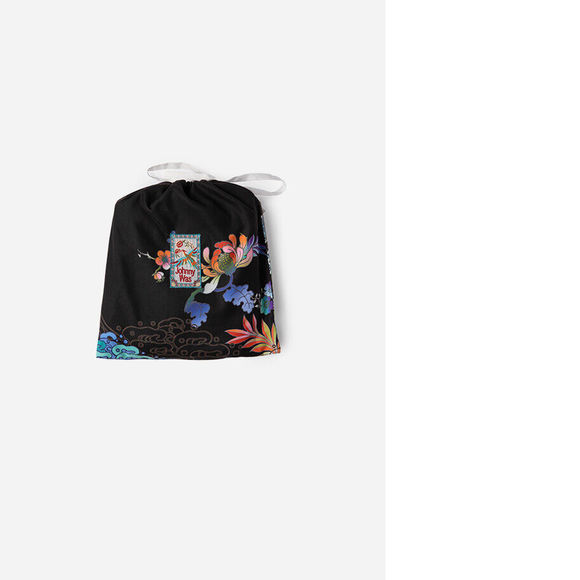 Johnny Was BLACK DREAMER Reversible 65 x 70 Beach Towel Flower Blanket Bag NEW - Picture 9 of 9